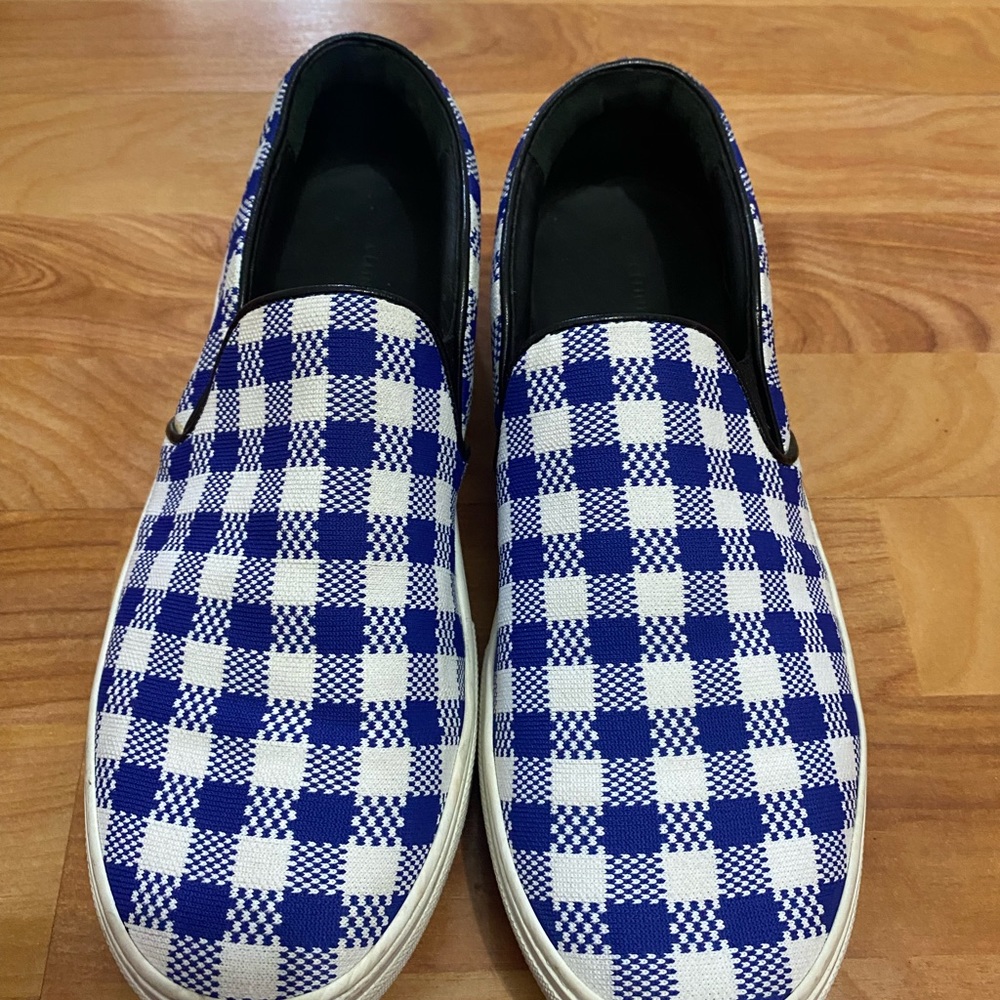 Celine Cobalt Canvas Slip On Sneakers Shoes - Picture 3 of 15